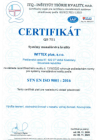 Certifikát STN EN ISO 9001 : 2016